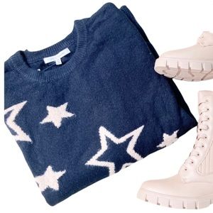 Plus Size Single Thread Star Pullover Sweater